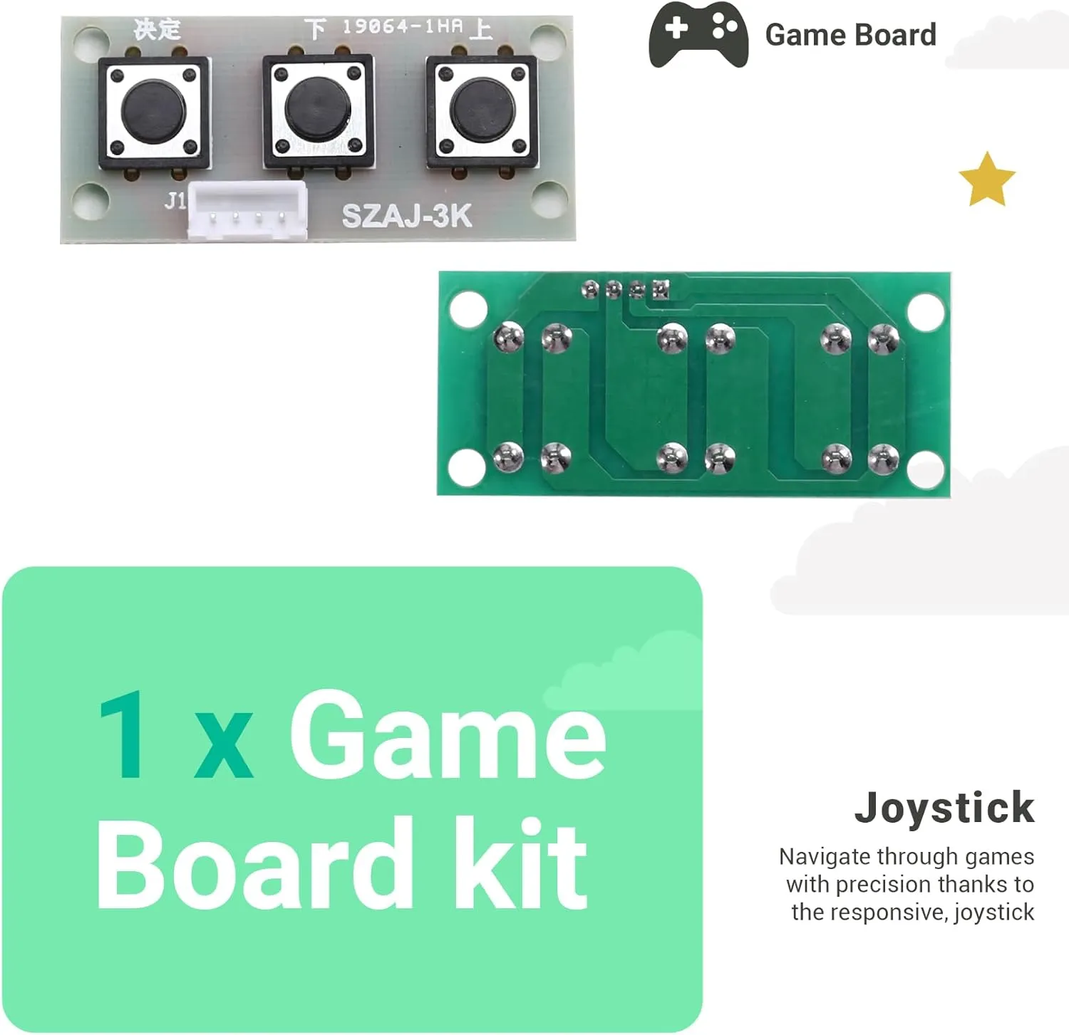 SRMAN Tablero de Juego 5 en 1 con Palanca de Mando con Manivela para Máquina de Juego de Pesca  Captura y Caza con Vídeo Arcade